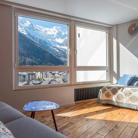 Modern Studio With Mont Blanc View And Pool Chamonix Exteriör bild